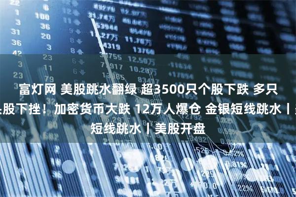 富灯网 美股跳水翻绿 超3500只个股下跌 多只中概龙头股下挫！加密货币大跌 12万人爆仓 金银短线跳水丨美股开盘